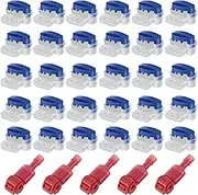 PHWRECZ 30Pcs Lawn Mower Cable Connector Waterproof IDC 314 Electrical Wire Connector with 5 Connection Clamp Safe Wire Connector Kit for Robotic Lawn Mower 22-14 AWG Cable