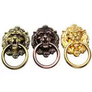 6Pcs Retro Metal Alloy Lionhead Model Door Wardrobes Handle 28 RED