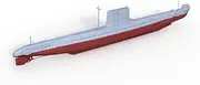 LFC72957S-A 1/72 Military Model Kit HMS A Class Submarine Alliance Full Hull