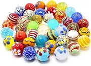 30 PCS Glass Marbles for Kids, 25 Colorful Assorted Marbles and 5 Glow in The Dark Marbles, Marble Games and Marble Run Accessories for Boys and Girls, Beautiful Marbles Bulk for Home Decoration