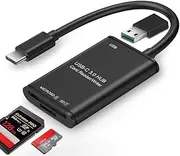 USB C SD Card Reader, High Speed 3.0 Type C Hub Memory Card Reader Writer Micro SD TF SD Card Reader OTG Adapter for PCs Android Smartphones/Tablets with OTG Function