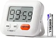 Blendura Digital Kitchen Timer, Children's Timer, Kitchen Timer, Plastic, White
