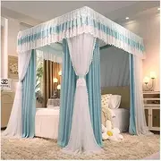 Bedroom Mosquito Net for 2m/6.5ft Bed, Luxury Bed Canopy for King Size Bed, Blackout and Dustproof Bed Curtain (Color : Style 3, Size : 2x2.2x2m)