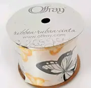 OFFRAY RIBBON 5 ROLLS Butterfly 2 1/4" x 9FT Polyester Satin Craft Sewing