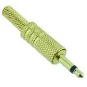 3.5mm Jack Mono Gold Audio Jack Plug Connector Adapter