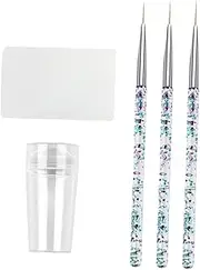 SAFIGLE Manicure Set Professional 3pcs Nail Art Pen Stamps Portable Nail Stamper for Cleaning