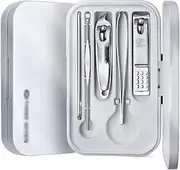 Nail Clippers Set Nail Clippers Set (5Pcs), Stainless Steel Manicure Kit for Men & Women, with Plastic Storage Box, Portable Professional Finger & Toe Nail Kit Nail Clippers Portable Set(Silver)