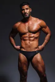 [N006] Handsome Man Cute Model Showing Off Body Male Physique Photography