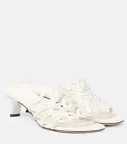 [Loewe] Loewe Anagram leather mules AU 6 white