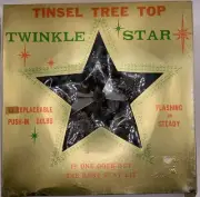 Vintage Christmas Tinsel Tree Topper Twinkle Star Multicolor Light Works