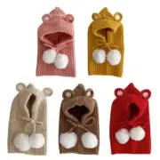 Winter Hat Kid Ear Protections Hat Scarf Soft Baby Bonnet Cap Scarf for Boy Girl