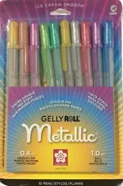 SAKURA GELLY ROLL 10 METALLIC GEL INK ICE CREAM SMOOTH PENS CODE 57370-B13