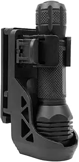 Flashlight Holster | tacticall Flashlight Pouch Holster with Side Lock System | 360 Degree Rotatable Flashlight Holder Belt Clip | Portable Torch Carry Case for Riding Camping