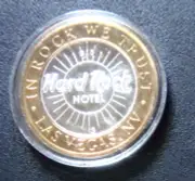 LIMITED EDITION Ten Dollar Token Hard Rock Hotel Las Vegas Cased SILVER 1.3 Oz