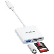 USB C to SD Card Reader, USB C/Type C to SD Card for iPhone 15/iPad/Mac/Lapto...