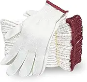 Work Gloves 12 Pairs - Cotton Thread Knitted Cotton Gloves Machinery Industrial Warehouse Gardening BBQ Construction Painters Men and Women (Large - Thick - Economical) AUD 1.54 per pair