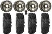 MetalFX Hitman Bdlk 15" Wheels Br 37" RC500S Sticky Tires Pioneer 1000 / Talon