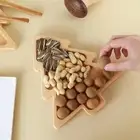 Cartoon Pattern Elk Snacks Plate Wooden Dessert Plate Appetizer Tray Fruit