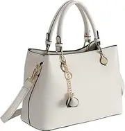 [WEILIAN] Top Handle Bags for Women Soft Vegan Leather Satchel Purses Handbags Ladies Tote Shoulder Bag Medium