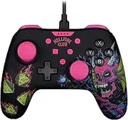 Konix Stranger Things Kabelgebundener Controller für Nintendo Switch, Switch OLED und PC - Vibrationsfunktion - 3 m Kabel - Schwarz und Rosa