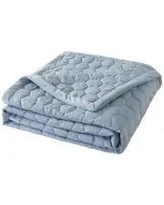Feather & Loom Mini Honeycomb Down-Alternative Blanket with Velvet Trim