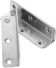 GAXIRE 5pcs Stainless Steel Angle Brackets Heavy Duty Corner Brace for Wood Extended Design Shelf Support for Furniture Garden Bed and More Easy Installation Silver