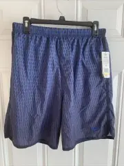 NWT Speedo Swim Trunks Mens Size M Blue Double Shell Board Shorts Beach RipStop