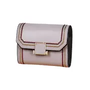 Snap Button Rfid Leather Wallet - Compact Design