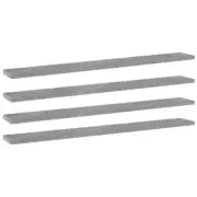 Bookshelf Replacement Boards 4pcs Chipboard 80x10cm Book Cabinet Shelf Rack Grey