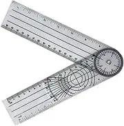 Folding Ruler Protractor Plastic 140mm 5.5in Multi Angle Geometry Measuring Tool for Students Work PVC Frosted