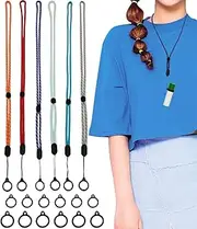 Peritoneal Dialysis Transfer Device Holder Adjustable Neck Cord Secure Catheter Peritoneal Supplies Peritoneal Dialysis Lanyards 6PCS Peritoneal Dialysis Accessories with 18 PCS(3 Size) Silicone Rings