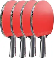 Premium Ping Pong Paddle Set, Table Tennis Racket Set Soft Sponge Rubber, Carry Bag Included