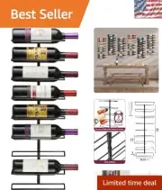 Elegant Wall-Mounted Wine Rack for 9 Bottles – Perfect for Home Bars & Kitchens