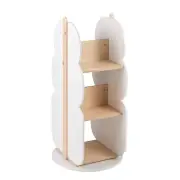 CostwayKid's 360° Rotating Bookshelf Toy Storage Organizer with 5 Shelves-White