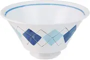 CtoC HASAMI 894858 Ramen Pot, Multi, φ6.9 x 3.5 inches (17.5 x 9 cm), 27.1 fl oz (800 cc), Stylish Bowl, Blue, Argyle, Made in Japan, Hasami Ware