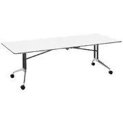 Rapid Edge Folding Meeting Room Table 2400 x 1000mm White