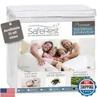 SafeRest 100% Waterproof King Size Mattress Protector - Fitted with Stretchab