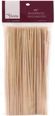 Bamboo Wooden Skewers - 10 Inches | 100-Count for Grilling, BBQ, Kebabs