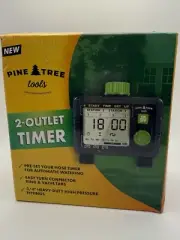 Pine Tree Tools Programmable 2-Outlet Hose Water Timer