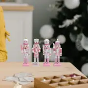 4 Pieces Nutcracker Figurines for Festive Christmas Tree Hanging Decorations