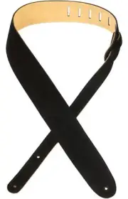 D'Addario 2.5" Suede Guitar Strap - Black (5-pack) Bundle