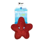 Spunky Pup Clean Earth Plush StarFish Dog Squeaker Toy Large