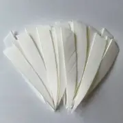 4" 5" White Natural Turkey Arrow Archery Feathers Shield Fletching Bow Arrow DIY
