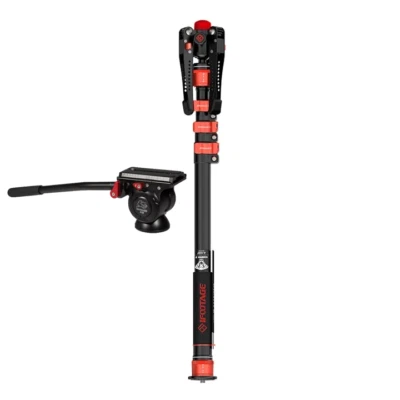 iFootage Cobra 3 A180F Camera Monopod Stand & Komodo K5 Fluid Head Bundle