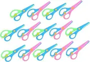 14pcs Kids Craft Training Scissors Preschool Safety Scissors for Art Supplies Paper Cutting