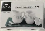Callaway Pattern Sugar Bowl & Creamer World Kitchen/Corelle