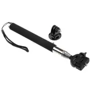 3PCS ST-55 Extendable Pole Monopod with Tripod Mount Adapter for GoPro HERO5 Session /5 /4 Session /4 /3+ /3 /2 /1, Xiaoyi Sport Cameras(Black)