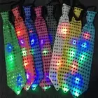 Glow the Dark Tie Men Women Light-up Sequin Led for Colorful Glowing Necktie