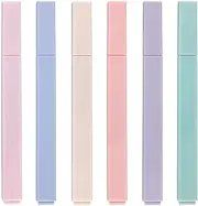 Highlighters, Mild Assorted Colours Highlighters Pens, Aesthetic Cute Pastel Highlighter With Chisel Tip, No Bleed Dry Fast Easy to Hold, for Bible, Notes, School Supplies, 6 Pack