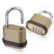 Four-Digit Number Combination Padlock Waterproof Lock for Garage Closet Door Sec